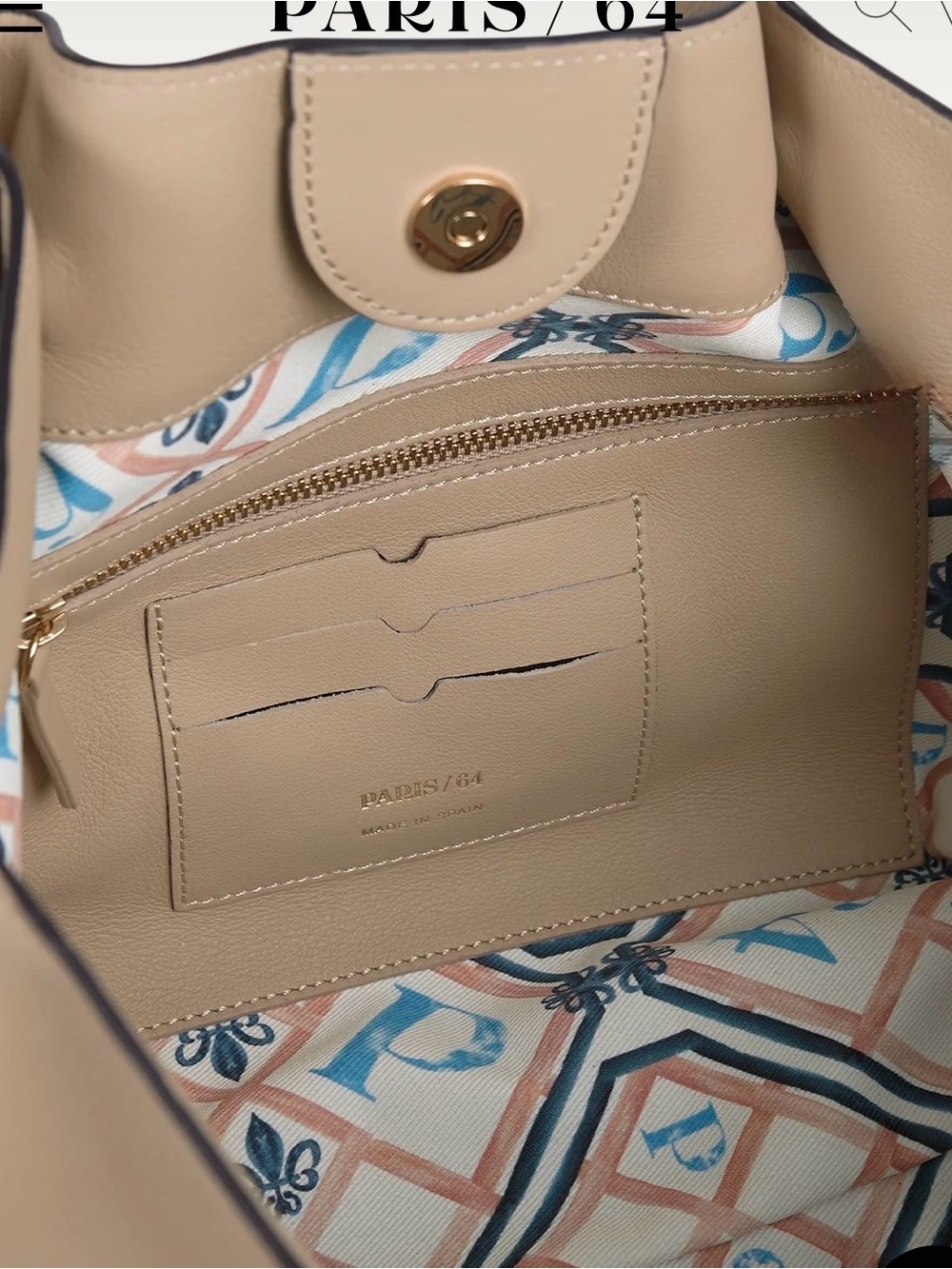 Paris 64 Manhattan Tote in nude like new! - Picture 6 of 6
